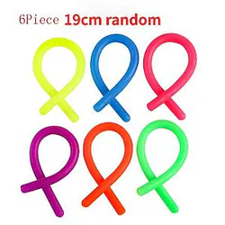 6 Pieces Random 19 cm Monkey Noodle Fidget Toy For Stress Relief