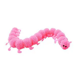 Pink String Worm Monkey Noodle Fidget Toy for Stress Relief