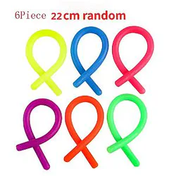 6 Pieces Random 22 cm Monkey Noodle Fidget Toy For Stress Relief