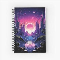 Anime City Moonrise Spiral Notebook