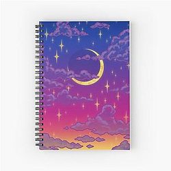 Dreamy Moonrise Spiral Notebook