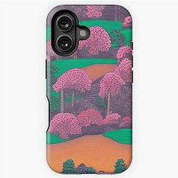 Shadows in the Forest - Mystical Moonrise - Japanese landscape iPhone Tough Case
