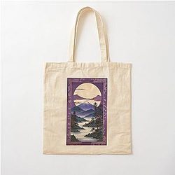 Purple moonrise Cotton Tote Bag