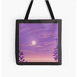 Pastel Moonrise All Over Print Tote Bag