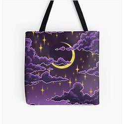 Moody Moonrise All over Print Tote Bag