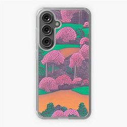 Shadows in the Forest - Mystical Moonrise - Japanese landscape Samsung Galaxy Soft Case