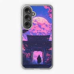 Cherry Blossom Moonrise at Ancient Japanese Temple Samsung Galaxy Soft Case