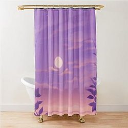 Pastel Moonrise Shower Curtain