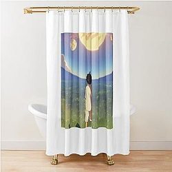 Double Moonrise Shower Curtain