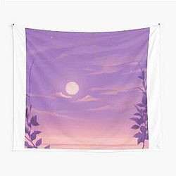 Pastel Moonrise Tapestry