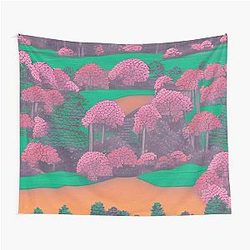 Shadows in the Forest - Mystical Moonrise - Japanese landscape Tapestry