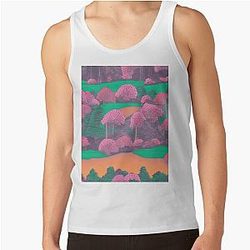 Shadows in the Forest - Mystical Moonrise - Japanese landscape Tank Top