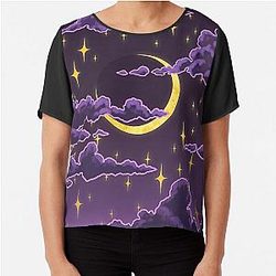 Moody Moonrise Chiffon Top