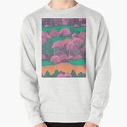 Shadows in the Forest - Mystical Moonrise - Japanese landscape Pullover Sweatshirt
