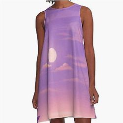 Pastel Moonrise A-Line Dress