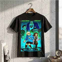 Morbid Podcast Retro Mystery Gang Cartoon Horror Graphic T-Shirt NTT1310 Morbid Podcast T-Shirts