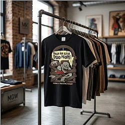 Morbid Podcast Fresh Air Is for Dead People Zombie Horror Graphic T-Shirt NTT1310 Morbid Podcast T-Shirts