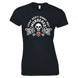 MY FAVORITE MURDER PODCAST MURDERINO "SKULL LOGO" LADIES SKINNY FIT T-SHIRT Morbid Podcast T-Shirts