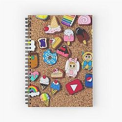 Cute Moriah Elizabeth characters designs Spiral Notebook