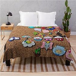 Cute Moriah Elizabeth characters designs 2 Throw Blanket