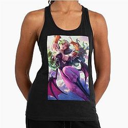 Morrigan Aensland Darkstalkers Vampire Succubus Racerback Tank Top