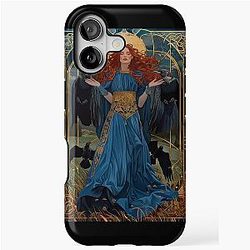 Morrigan Macha with Ravens iPhone Case