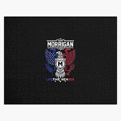 Morrigan Name T Shirt - Eagle Lifetime Member Gift Item Tee Jigsaw Puzzle