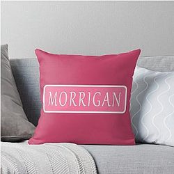 Morrigan Girls Name Throw Pillow