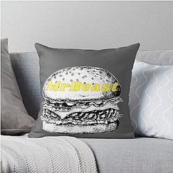 Copie de MrBeast Clothing and Accessories Collection Throw Pillow RB1409