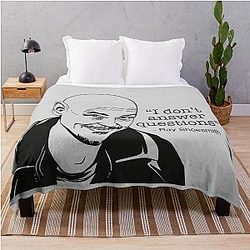 I Don't Answer Questions - Ray Shoesmith Mr Inbetween Throw Blanket