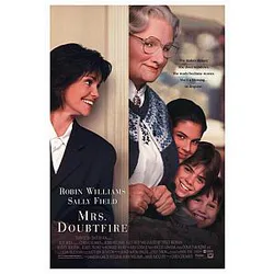Mrs.' Doubtfire Movie Poster Print (27 x 40)  cleaned title:
Mrs. Doubtfire Movie Poster Print 27 x 40