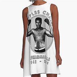 Muhammad Ali in un cerchio UP A-Line vestito