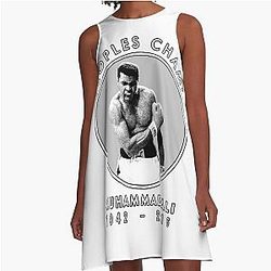 Muhammad Ali in cerchio A-Line Abito
