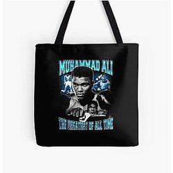 Muhammad Ali The Greatest Time All Over Tote Bag