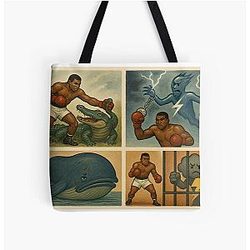 Muhammad Ali Citazione all'arte ovunque stampa Tote Bag