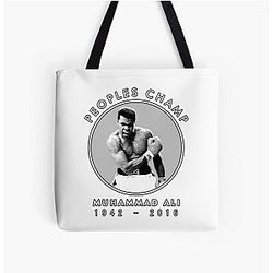 Muhammad Ali In Circle All Over Print Tote Bag