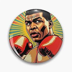 Muhammad Ali T-Shirt - Boxing Legend e Iconic Champion Merchandise Pin