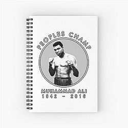 Muhammad Ali Em um caderno espiral