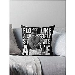 Float like Muhammad Ali boxing vintage gift for fans Throw Pillow