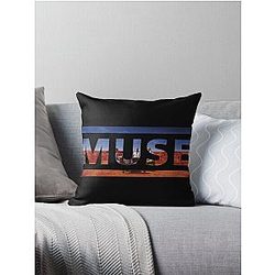 Black Holes and Revelations Muse Cover Logo Throw Pillow