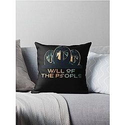 Muse band will of the people masked men design  Throw Pillow