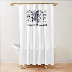 Muse s UK Metal Rock for Man for Women Unique Tees for Boys Birthday Gift Gift Ideas white Shower Curtain