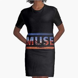 Black Holes and Revelations Muse Cover Logo Graphic T-Shirt Dress