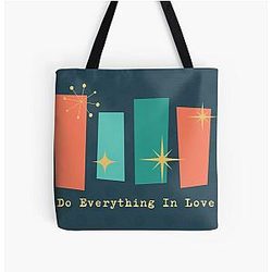 Muse music band black All Over Print Tote Bag