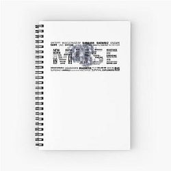 Muse s UK Metal Rock for Man for Women Unique Tees for Boys Birthday Gift Gift Ideas white Spiral Notebook