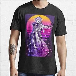 Mushoku Tensei T-Shirts - Rudeus Greyrat Mushoku Tensei retro Essential T-Shirt RB2112 [ID8558]