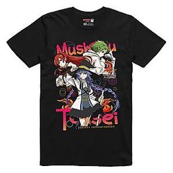 Mushoku Tensei T-Shirts - Rudeus & Eris with Spellbook & Sword Crossed Symbols
