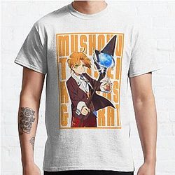 Mushoku Tensei T-Shirts - RUDEUS Insert Yellow Colour Classic T-Shirt RB2112 [ID8534]