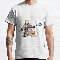 Mushoku Tensei T-Shirts - Mushoku Tensei: Jobless Reincarnation Rudeus Roxy Migurdia magic badass waifuu couples Classic T-Shirt RB2112 [ID8539]