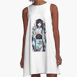Cute Miyo Saimori - My Happy Marriage Anime Fanart A Line Dress